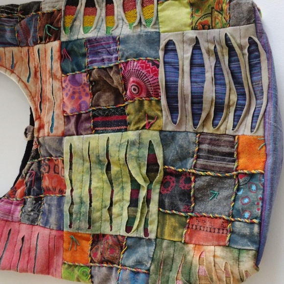 India Boutique Patchwork Multicolor Hobo Bag - Picture 9 of 14